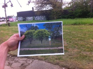 A green infrastructure installation planned for this vacant lot on the east side of Detroit